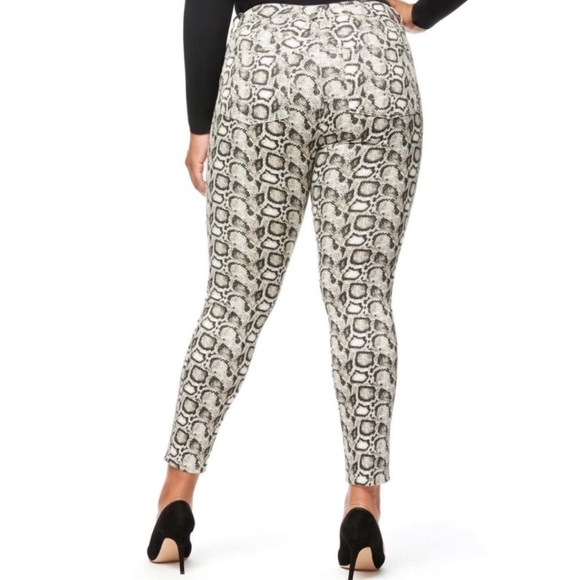GOOD AMERICAN Good Legs Snake Print Skinny Jeans, Size 24, NWT - Picture 2 of 7